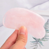 Hat-Shaped Rose Quartz Guasha Scraping Stone for Spa Relaxing Meditation Massage