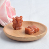 1 inch Hand Carved Natural Gold Sandstone Stone Mini owl figurines Figurines 