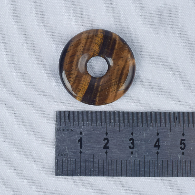 Natural Tiger Eye Gemstone Donut Carved Crystal Gemstone Donut 