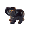 1.5 Inch Hand Carved Tiger Eye Stone Elephant Crystal Animal Figurines
