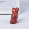  Hand Carved Natural Red Jasper Stone Crystal Small Cat Figurines Gemstone Craft