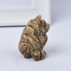  Hand Carved Natural Picture Jasper Crystal Small Cat Figurines Gemstone Craft