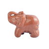 1.5 Inch Hand Carved Gold Sandstone Elephant Crystal Animal Figurines