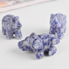 1.5 Inch Hand Carved Blue Spot Jasper Elephant Crystal Animal Figurines