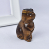  2 inch Hand Carved Natural Tiger Eye Crystal Mini Dog Figurines 