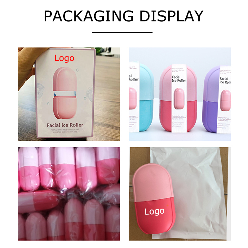 Custom Logo Facial Ice Globes Set Supplier Pink Blue Ice Cube Cooling Facial Cryo Roller Magic Globes for Skin Treatment