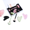 Hot Selling Jade Roller Gua Sha Set Facial Massager Tool Pink & Green Jade Roller and Gua Sha Stone Kits 